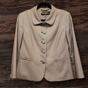 Karl Lagerfeld Women's Black and White Blazer